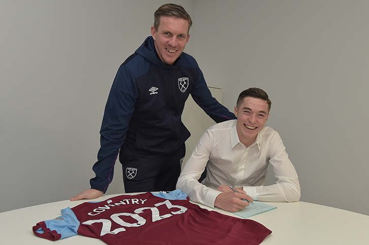 Academy Manager Ricky Martin and Conor Coventry