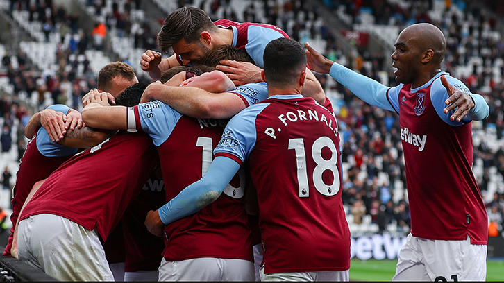 West Ham United players celebrate