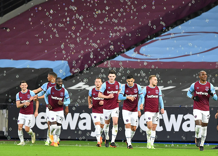 West Ham United players celebrate