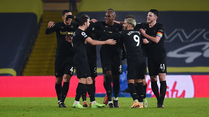 West Ham United players celebrate