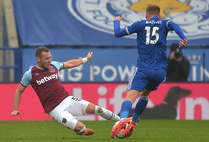 Vladimír Coufal on his West Ham United debut