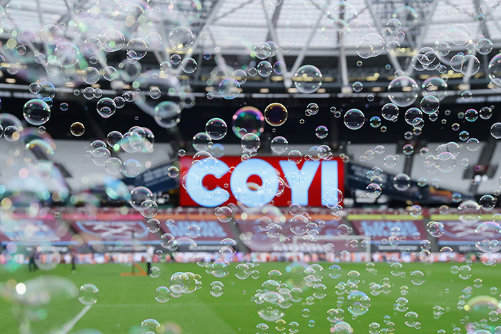 Bubbles at London Stadium
