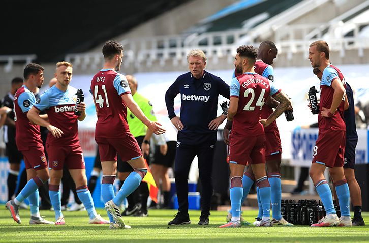 West Ham during a drinks break