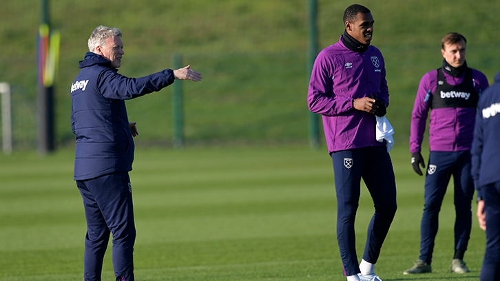 David Moyes in West Ham United training