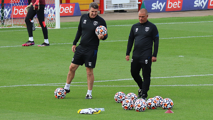 U23s coaches Dmitri Halajko and Steve Potts