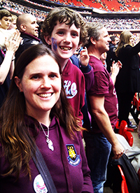 Emily and Sipadan at the 2012 Play-Off Final