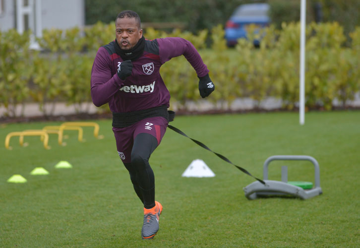 Patrice Evra has put in the hard yards to prepare for Saturday's match