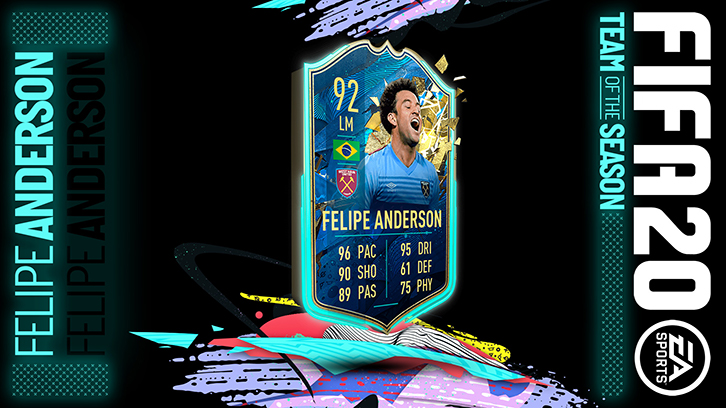 Felipe Anderson's TOTSSF card