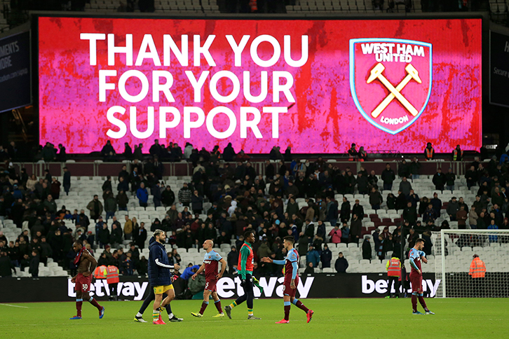 Fans at London Stadium