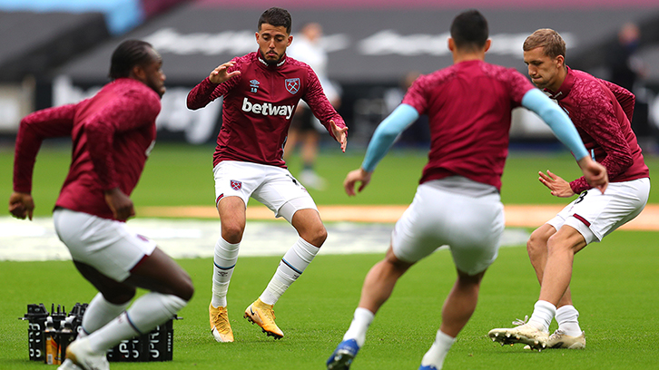 Pablo Fornals and his West Ham teammates