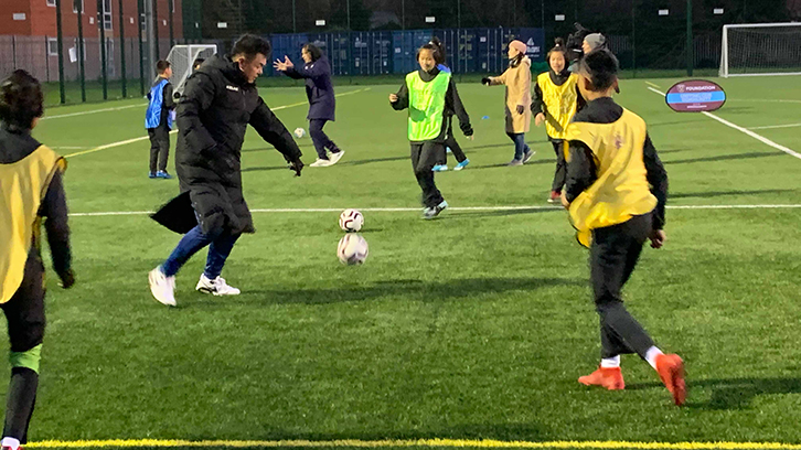 Jiangsu Subei visit West Ham United Foundation