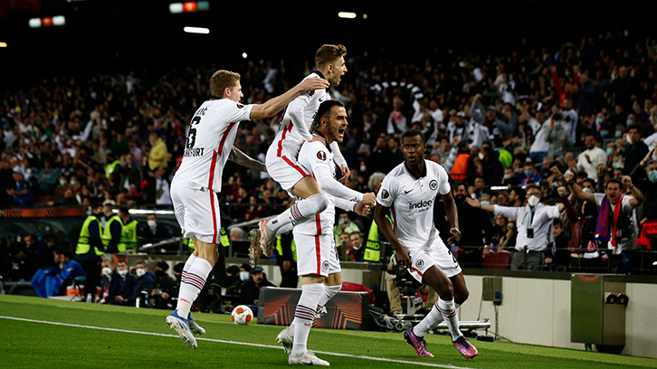 Eintracht Frankfurt celebrate