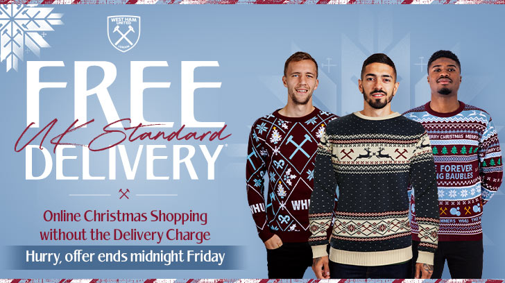 Free delivery until midnight Friday 18 November