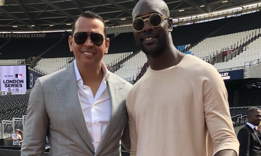 Carlton Cole with Alex Rodriguez