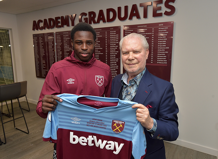 Jeremy Ngakia and West Ham United Joint-Chairman David Gold