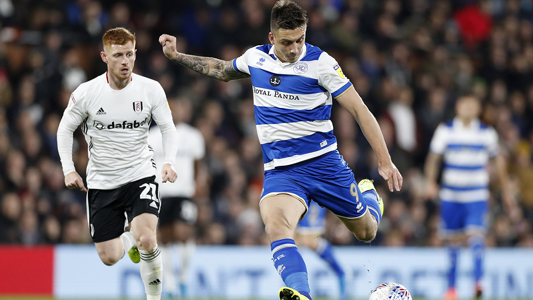 Jordan Hugill in action for Queen's Park Rangers