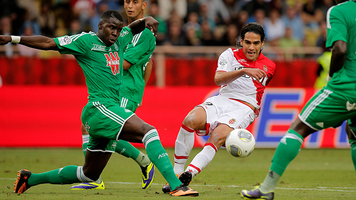 Zouma defending against Radamel Falcao as an 18-year-old