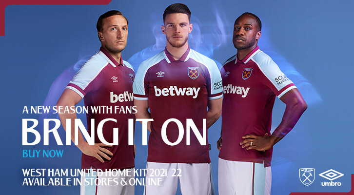 Create custom West Ham United FC jersey 2021/2022 with your name