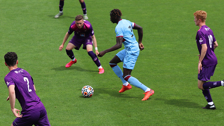 Emmanuel Longelo during the U23s' recent pre-season win over Loughborough University