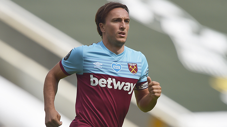 Mark Noble will make his 500th appearance for West Ham United