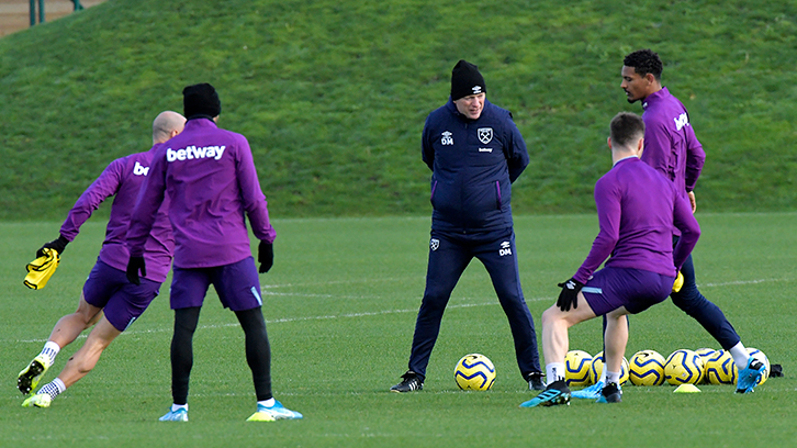 David Moyes at West Ham United training