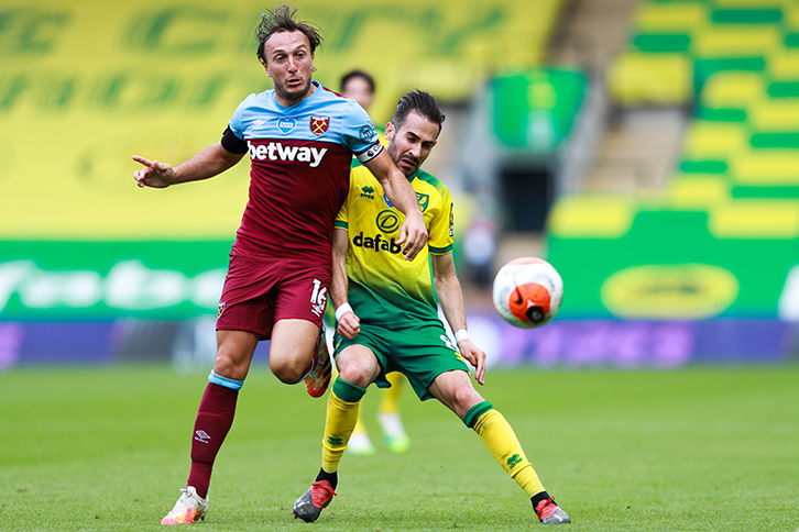 Mark Noble was influential in West Ham's last game