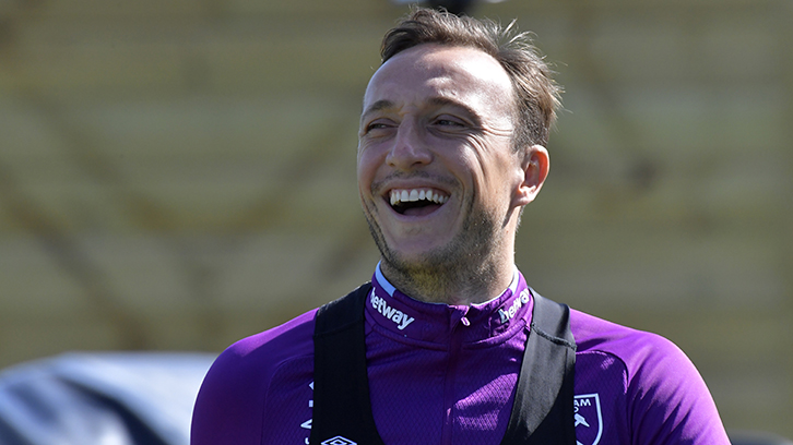 Mark Noble in training