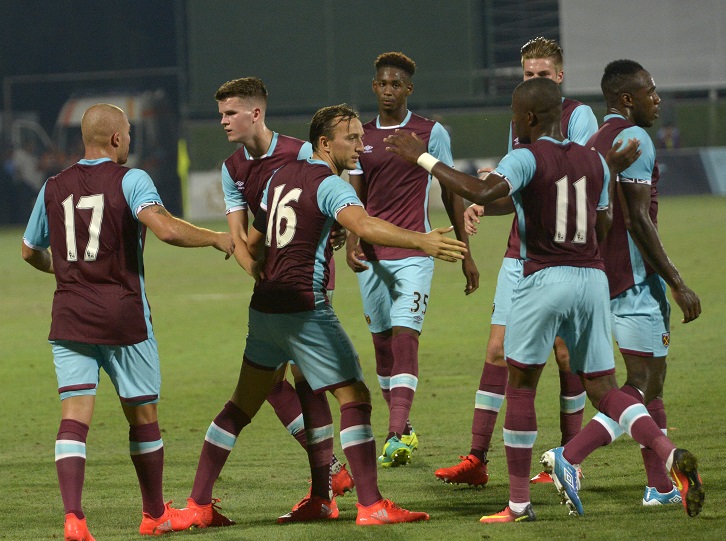 Mark Noble's penalty gave the Hammers the lead in Giurgiu