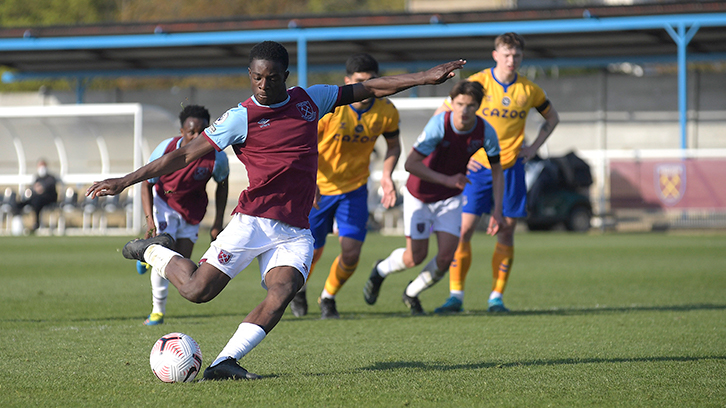 Odubeko scores his second goal against Everton U23s