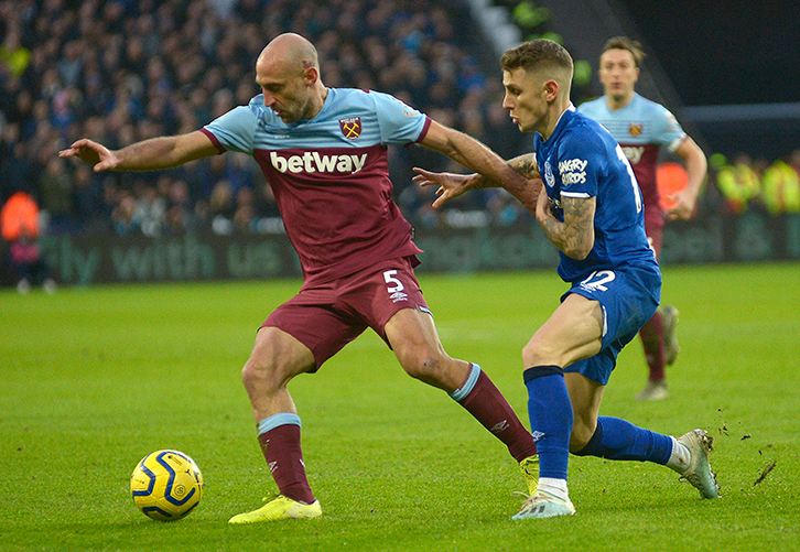 Pablo Zabaleta against Everton