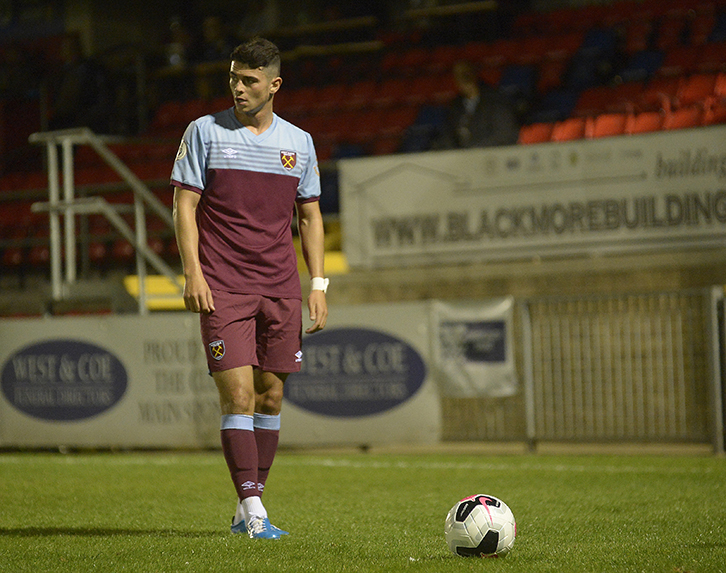 Joe Powell playing for West Ham U23s