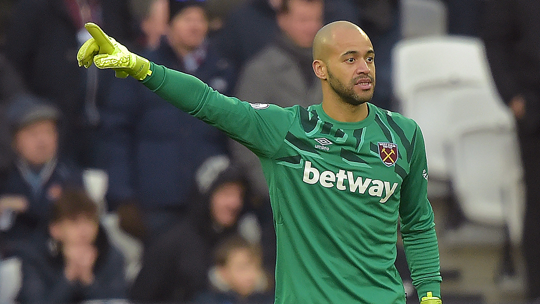 Darren Randolph on his second West Ham United debut