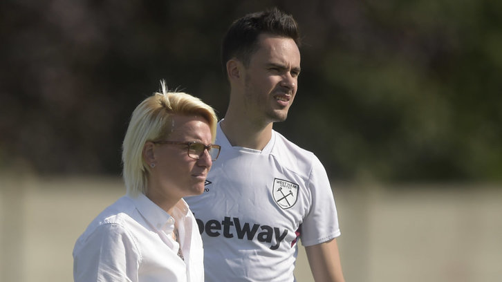 West Ham Ladies manager Greg De Carnys and General manager Karen Ray