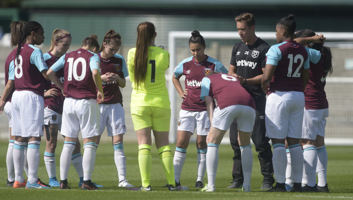 West Ham United Ladies receive instructions