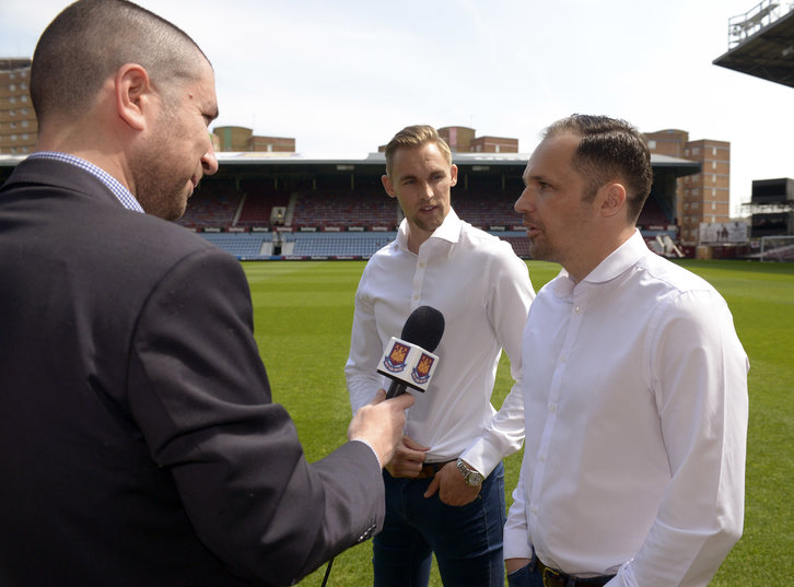 Matt Etherington is interviewed by West Ham TV on his return to the Club