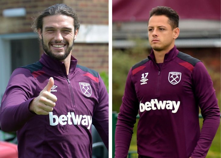 Andy Carroll and Javier Hernandez