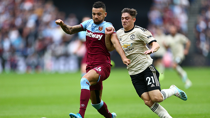 Ryan Fredericks against Manchester United