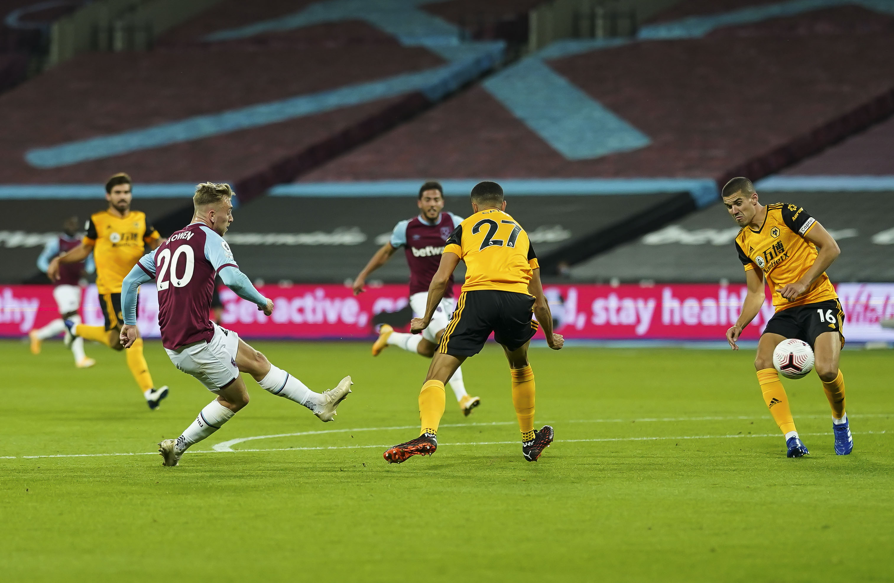 Jarrod Bowen opened the scoring when the Hammers met Wolves in September