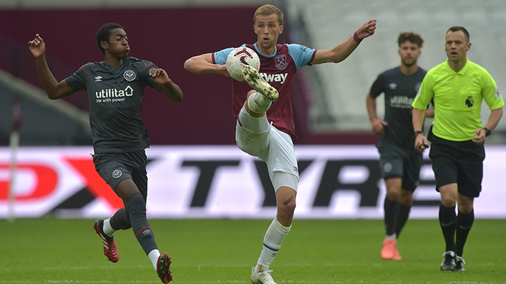 Tomas Soucek in pre-season action against Brentford