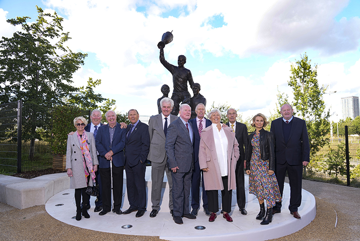 Sir Geoff Hurst and a number of his 1965 European Cup Winners' Cup-winning teammates