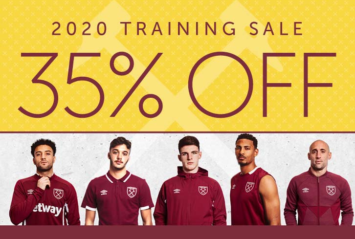 35 per cent off training wear