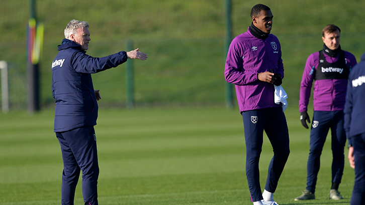 David Moyes in West Ham United training