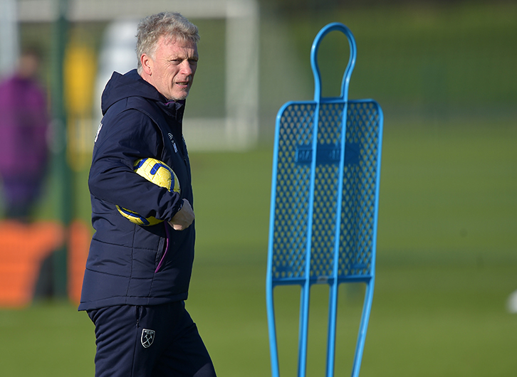 David Moyes in West Ham United training