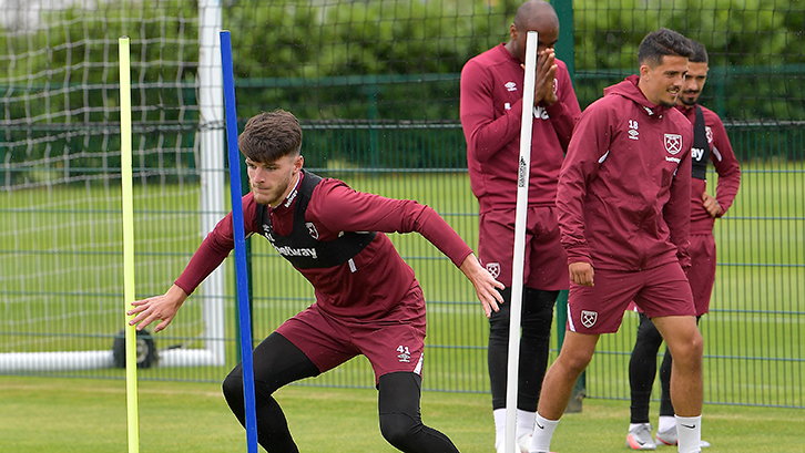 West Ham United stars in training