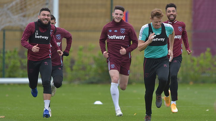 Snodgrass and his colleagues in training