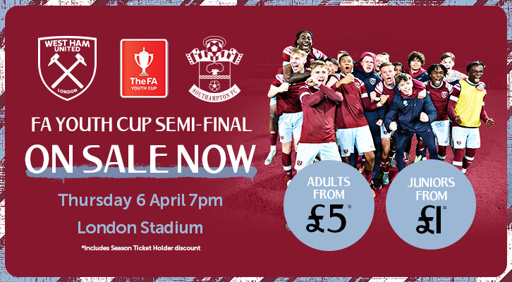 FA Youth Cup semi-final tickets on sale now