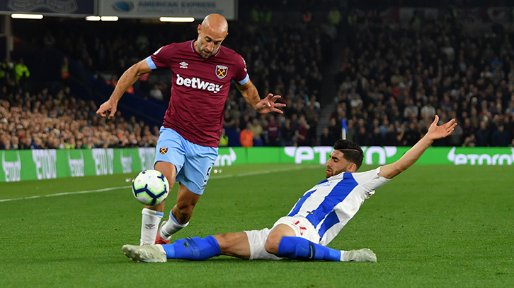 Pablo Zabaleta in action against Brighton last year