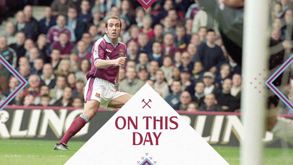 Paolo Di Canio scores against Wimbledon in March 2000
