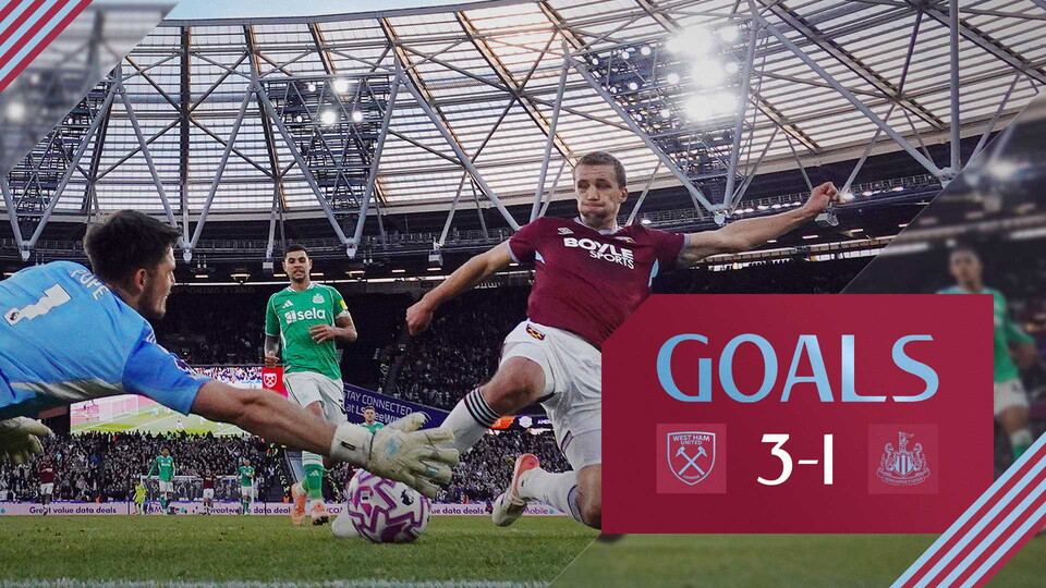 Tomáš Souček scores against Newcastle