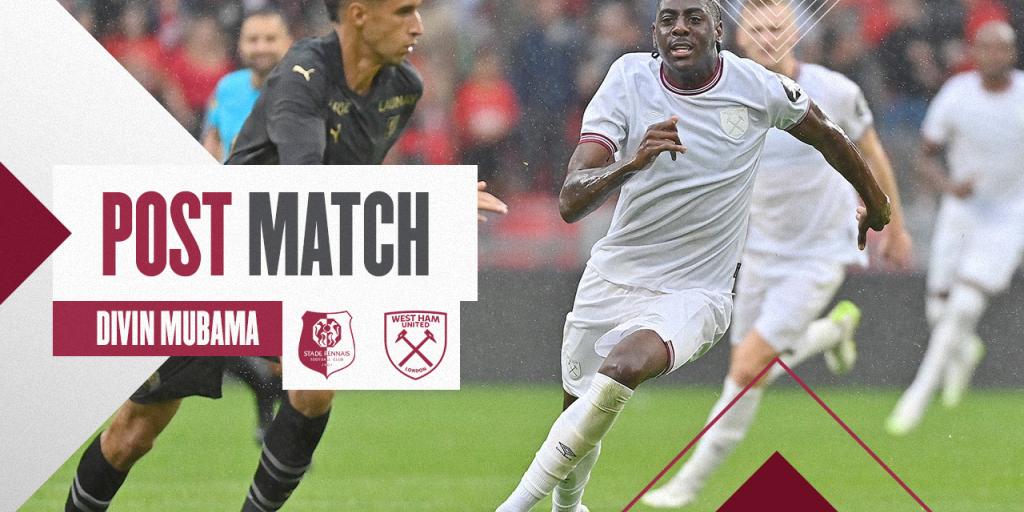 Mubama: Games like Stade Rennais are the best way to learn and improve | West Ham United F.C.